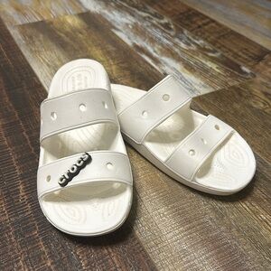White croc slides these are super cute and comfy!!!!